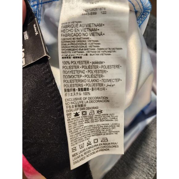 Hurley Boys Boardshorts Size 14/27 Printed Tie Dye Swim Trunks Beach Tie Waist - Picture 8 of 9